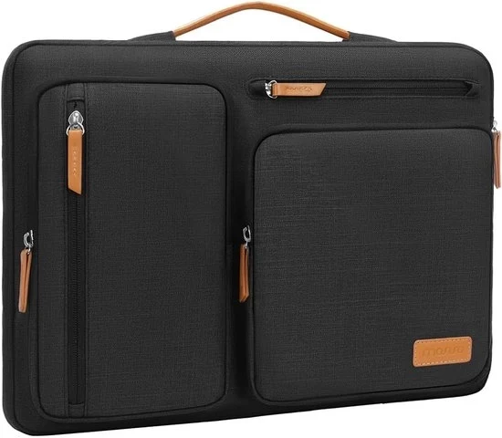 Borsa da Laptop 13-13,3 Pollici - Borsa da Laptop con Maniglia - Compatibile con MacBook, HP, Dell, Acer, ASUS - Borsa da Laptop Nera con 4 Tasche di Chiusura