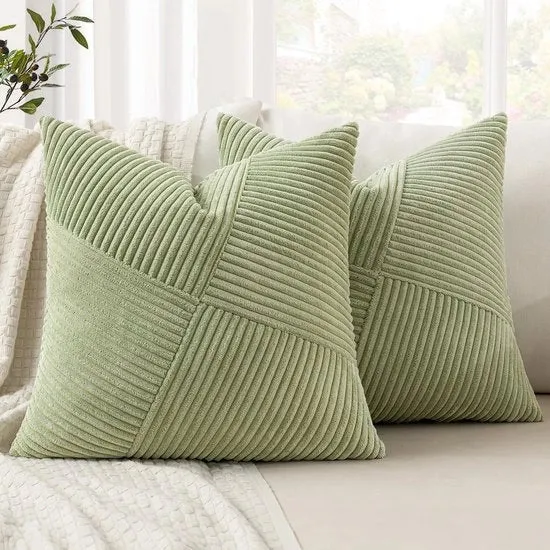 Elegante Kussenhoezen - Modern Design - Set van 2 - Fluweel - 45x45 cm