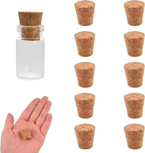 Stopper per Fiasco di Vino a Cono - Stoppi di Legno Naturale - 100 pezzi (Nota: ho mantenuto la quantità, ma se è necessario, potrei anche rimuoverla)