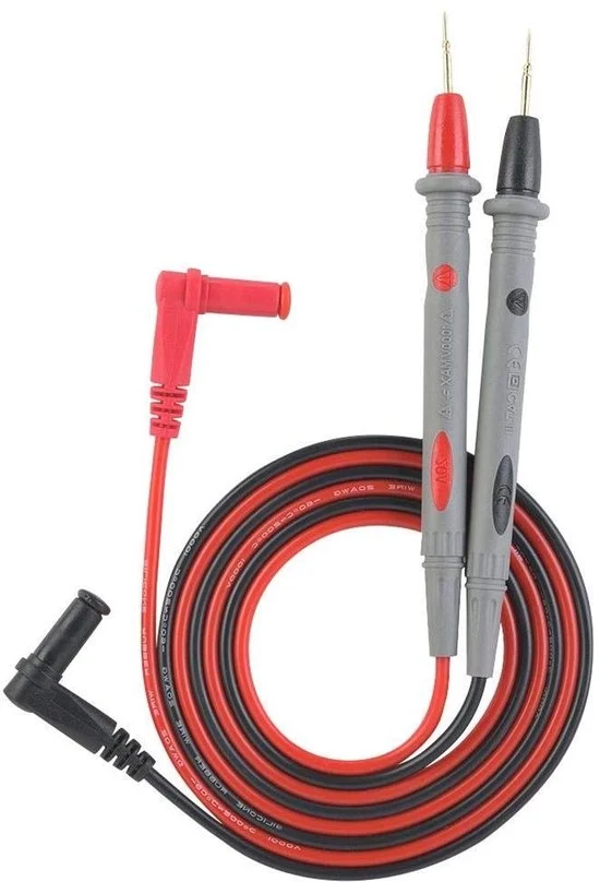 Multimetro digitale con punta di sonde da 20 A, cavo di test di 109 cm, sonde precisione, accessori 2 pezzi - PT1006