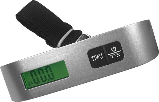 Scatola digitale per pesare bagagli - max 50kg - display LCD a sfondo - adatta per bagagli, utensili da cucina, pesca