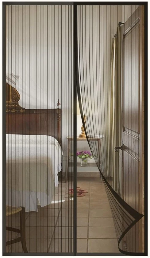 Velo di protezione per finestre e porte - tenda antinsettici magnetica - nero - 140 x 210 cm