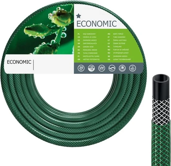 Serpente per giardino - Flessibile, Resistente ai raggi UV, 20m - Verde - Poliestere
