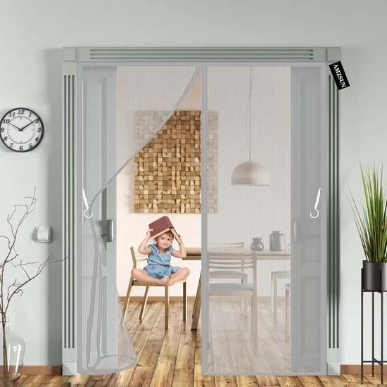 Veloce schermo magnetico - 1 pezzo - Grigio - 130 x 210 cm