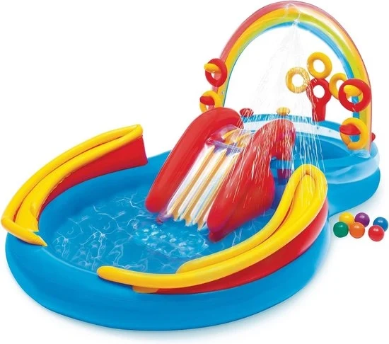 Piscina per Bambini con Set di Giochi per Piscina 297cm x 193cm x 135cm - Piscina per Bambini con Manubrio Regenboog Modello: 57453NP