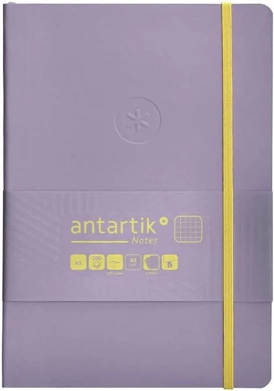 Agenda A5 con elastico - a righe - 80 pagine - blu e giallo