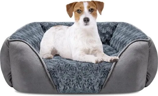 Letto per cani morbido come un rosa - Antiscivolo - Lavabile - Anti ansia - Letto per animali - 63 x 53 x 20 cm Cesta per cani
