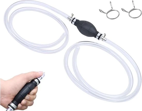 Contenitore di raccolta liquidi - Pompaggio auto portatile per benzina e diesel - Pompaggio a mano per acquario e solvente con tubo da 2 m