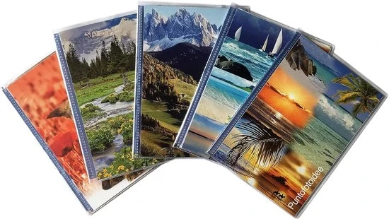 Set di 5 album fotografici - 13 x 19 cm - trasparente - spazievitore