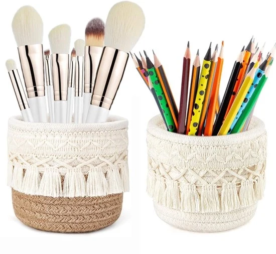 Supporto per Pennello in Cotone di Alta Qualità - Stile Bohemien - 1 pezzo - 10x10 cm