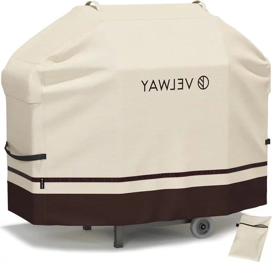 Ombrello per barbecue impermeabile per grandi barbecue a gas - robusto e resistente ai raggi UV - protezione contro il vento con aperture di ventilazione - 145 x 61 x 117 cm - ombrello per barbecue a forma di ivoor