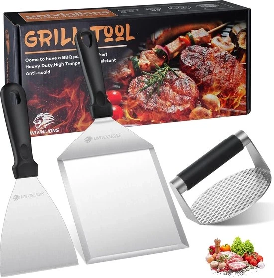 Piatto griglia extra grande - 1 pezzo - Acciaio inox