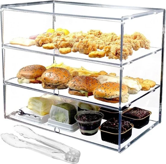 Bancopiano trasparente - Vetrina per panetteria - 5 mm - Alta resistenza - Pannelli PETG - Cassetta per pane - Cassetta per pane trasparente