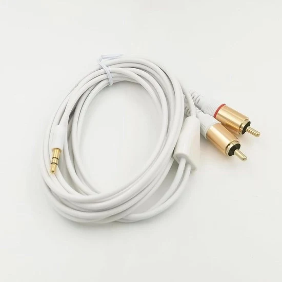 Cavo RCA da 3 metri a cavo audiokabel 3,5 mm con 2 connettori phono e mini-stereofoni - cavo AUX per diffusori, lettori di dischi, TV, autoradio e Hi-Fi