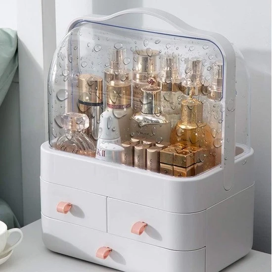 Organizzatore di Trucco Transparente Scatola di Conservazione Cosmetica - Stile e Funzionale per Conservare il Trucco e Altro