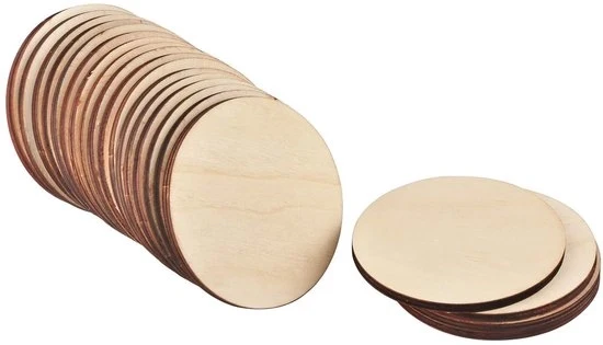 Set di dischi di legno - versatile per DIY - set di 26 - 101,6 mm - multiplex