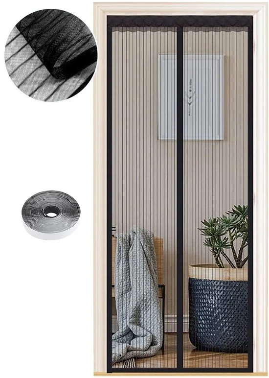 Veloce schermo magnetico per porte - 100x230 cm - Nero