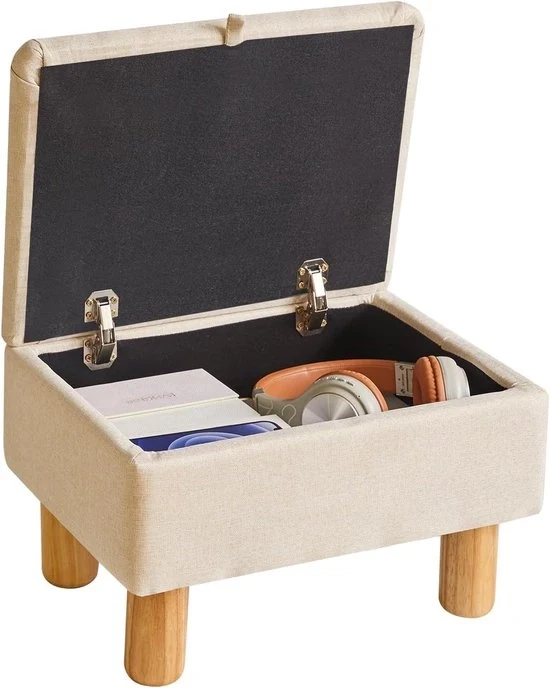 Supporto per piede ottomano con riposo - Beige - 40,6 x 30,5 x 24,1 cm