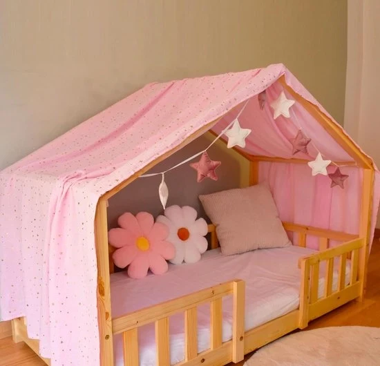 Coperta da letto - Cielo per bambini - 1 pezzo - Rosa - Chiffon - 70x140 o 80x160 cm