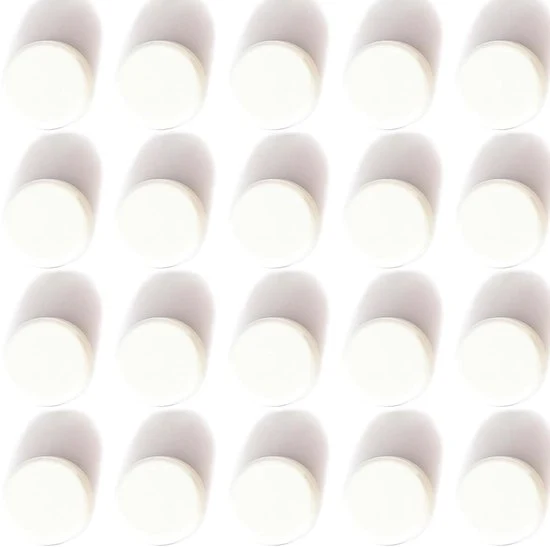 Magnetici decorativi rotondi per frigorifero - decorativi e funzionali - 20 pezzi - bianchi