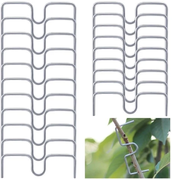 Tappi a forma di M per alberi da frutta - 20 pezzi - acciaio zincato