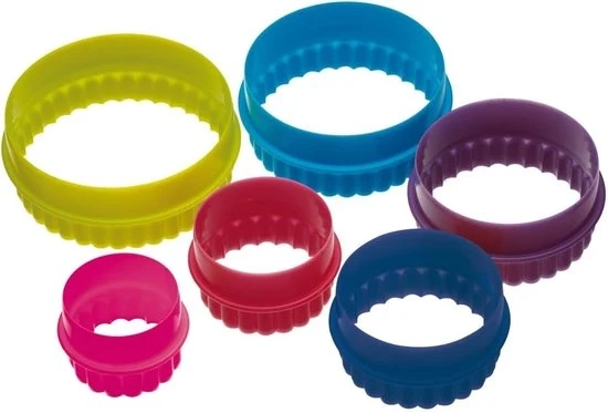 Set di stuzzicadenti per biscotti - 6 pezzi - colorato - liscio e a grana