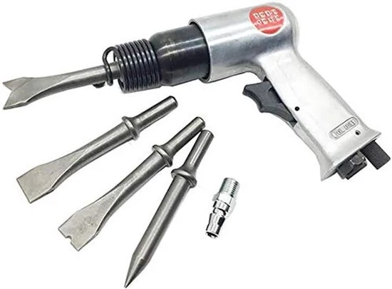 Chiodatrice aereazione 150 mm con set di 4 chiodatrici 120 mm e 2 set di punte (a 6 facce/tonda) per lavori di carrozzeria.