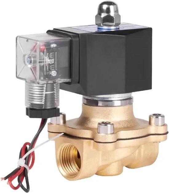 1/2 pollo G 220 V AC valvola magnetica elettrica normale chiusura in rame con indicator di controllo, valvola magnetica chiusa a vuoto in rame per acqua aria gas