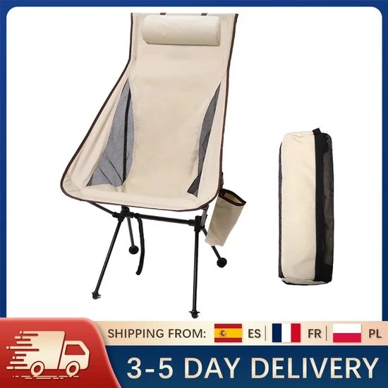 Sedia da Campeggio - Ripiegabile - Alluminio - Leggera - Supporto Cervicale