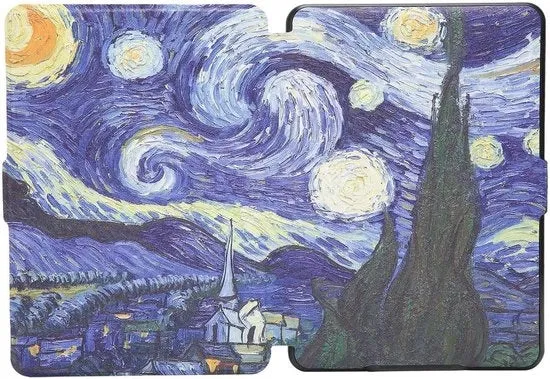 Copricopricapo per lettore e-book - Protezione in PU pelle morbida (Stelle del cielo)