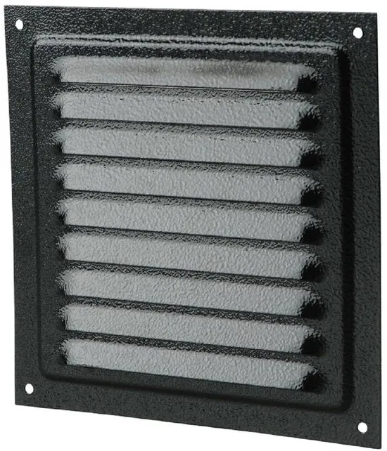 Copertura di ventilazione rettangolare - adatta per sistemi di riscaldamento dell'aria - 1 pezzo - acciaio - 25 x 25 cm