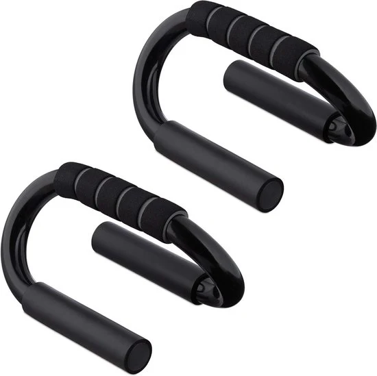 Barre di sostegno antiscivolo in metallo nero - Barre per esercizi a casa Push Up ergonomiche - 8x Barre di sostegno