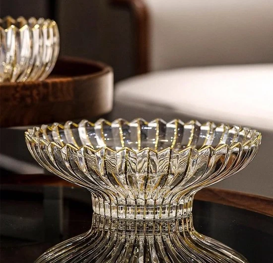 Decorativo Centro Cucina a 12 cm con Decorazione a mano in Oro