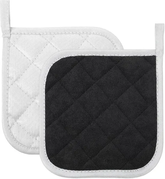 Pannelli termoresistenti - tovaglioli per forno - 2 pezzi - nero-bianco