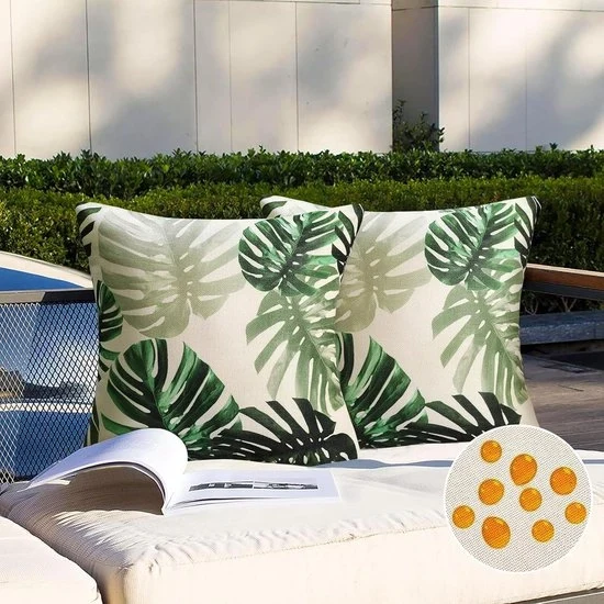 Piumoni di Monstera verde - Copertura decorativa - 45 x 45 cm
