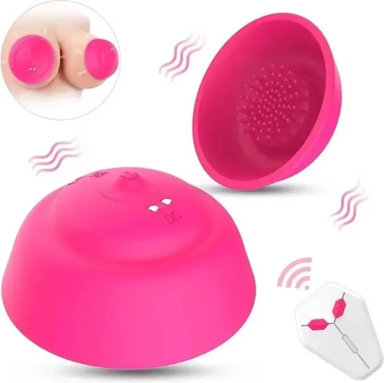 Trattamento intimo 3 in 1 - Stimulation del seno e del capezzolo - Sucezione a vuoto - 10 Impostazioni di vibrazione - Laccio - Vibratore del capezzolo - Comando a distanza wireless - Set da 2