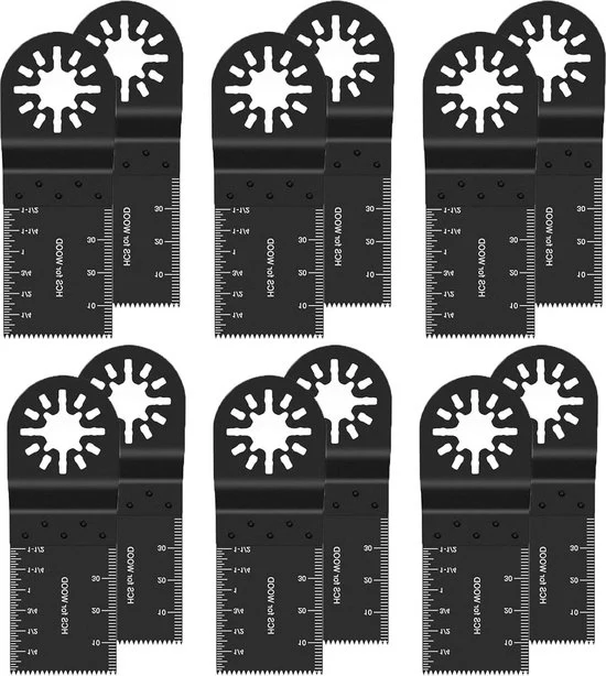 12 Stuks Oscillerend Zaagblad per Multitool Accessori per Lavori Multifunzionali con Oscillanti Lame da Taglio