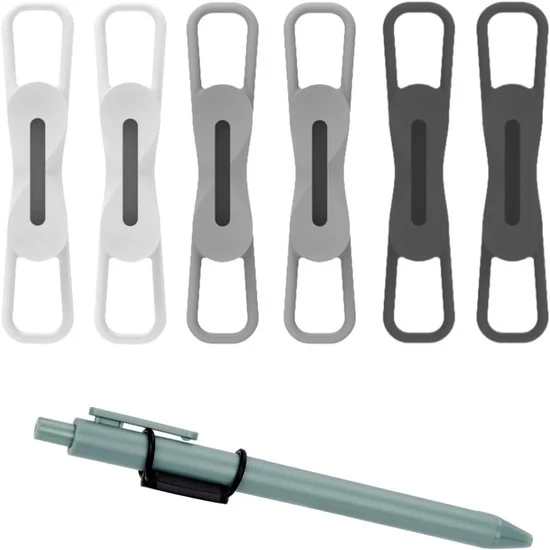 Penetti magnetici in silicone - 6 pezzi - Nero, Bianco, Grigio