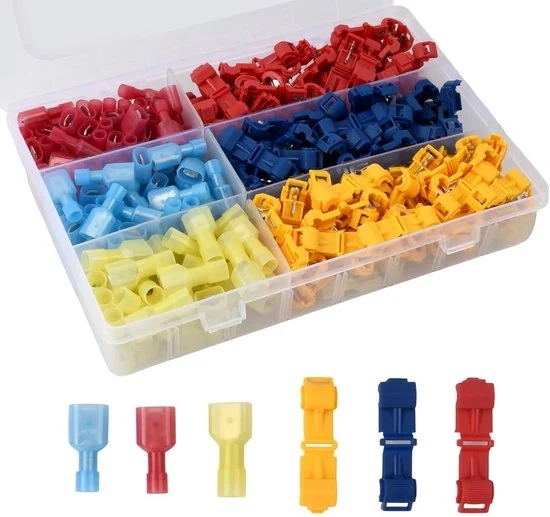 Assortimento di 240 connettori T-tap per cavi di collegamento rapido - 120 paia