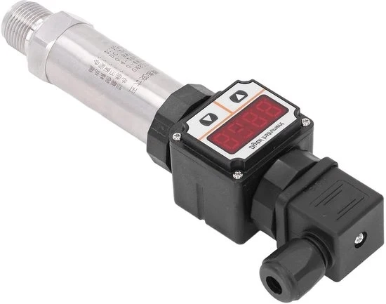 Sensore di Pressione con Display LED Digitale Trasmettitore di Pressione 24 V DC 4-20 mA per la Misura della Pressione Olio Idraulica (0-400 kPa)