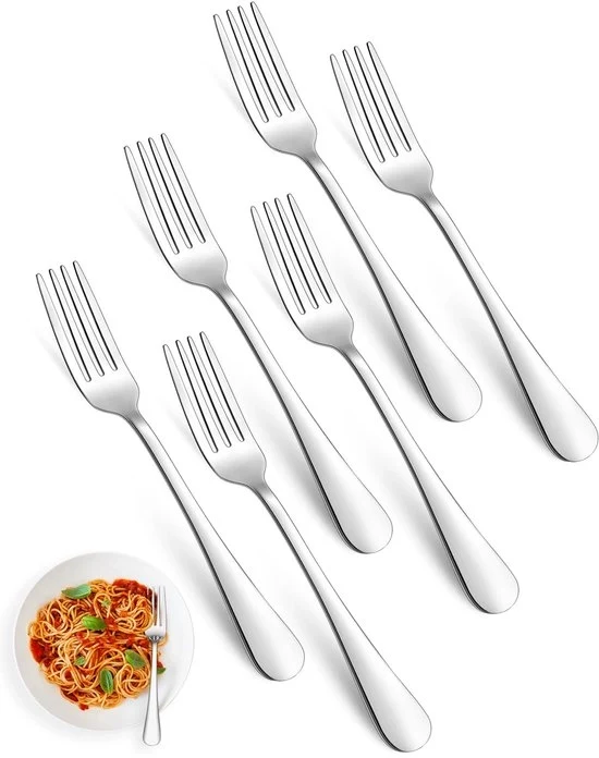 Elegante Vorken Set - 6 Stuks - Roestvrij Staal - 18 cm