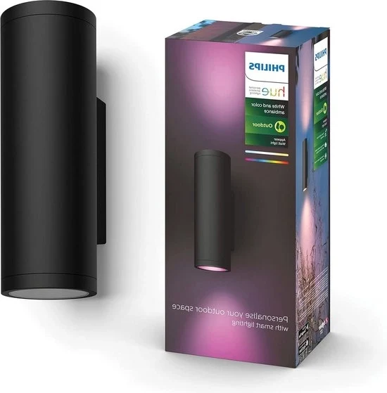 Lanterna Esterna IP44 Regolabile Bianco e Luce Colorata Collega con Bridge Hue Funziona con Alexa e Google Home Illuminazione Esterna