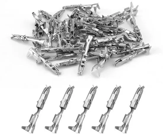 Contatti ISO 50 pezzi timer micro femmina per cavi di diametro 0,5-1 mm², diametro cavo 18-22 AWG, per intercambi e riparazioni