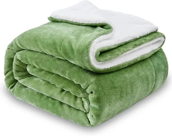 Piumone Sherpa a doppia faccia - Caldo e respirante - 1 pezzo - Diversi colori - 220x240 cm