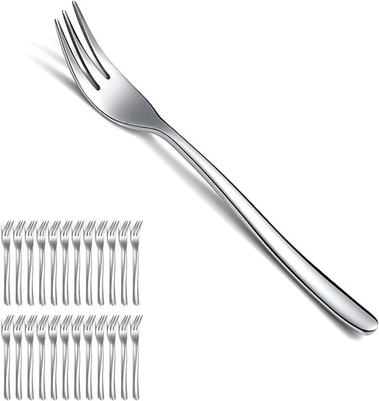 Vorrei in acciaio inossidabile per dessert - Resistente alla lavastoviglie - 24 pezzi - 15,6 cm