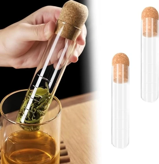 Teiera con chiusura a viti - Teiera singola - 2 pezzi - Vetro