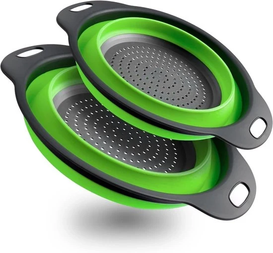 Set di setole siliconizzate pieghevoli - 7 pezzi per cucina e campeggio - 2 pezzi