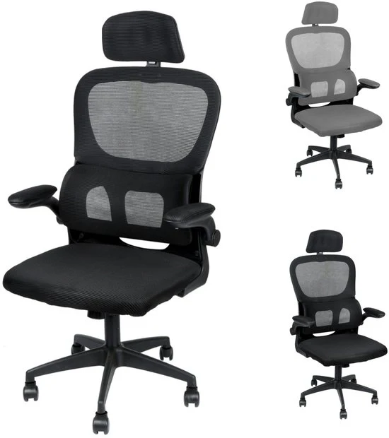 Sedia da ufficio ergonomico - 3D supporto braccio - Schienale alto - Supporto lombare - Regolazione di altezza
