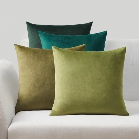 Set di cuscini decorativi - 4 pezzi - velluto - 60 x 60 cm