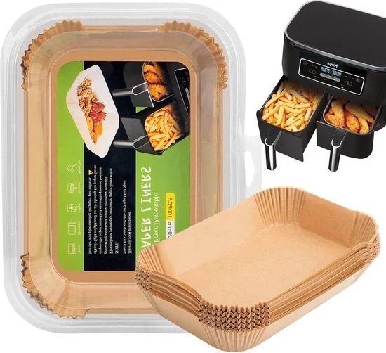 Pannello di carta per frittelle ad aria - 20 x 14 cm - impermeabile e resistente all'olio - accessori per forni ad aria con superficie antiaderente accessori per forni ad aria